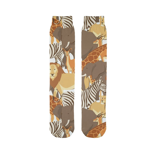 Lion, zebra, giraffe pattern Sublimation Tube Sock-Sublimation Sock-I love Veterinary