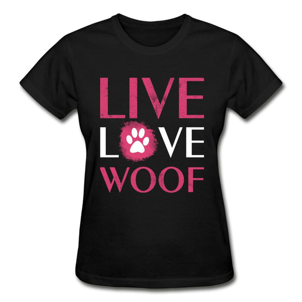 Live, Love, Woof Gildan Ultra Cotton Ladies T-Shirt-Ultra Cotton Ladies T-Shirt | Gildan G200L-I love Veterinary