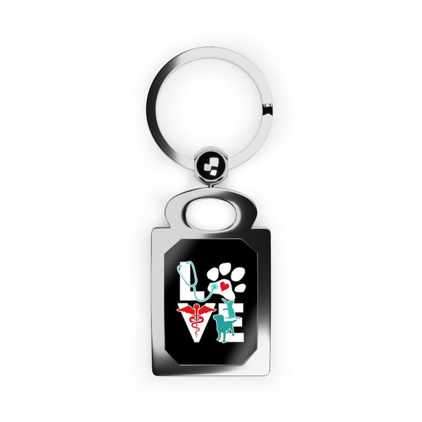 Love dog and cat Keychain-Keychains-I love Veterinary