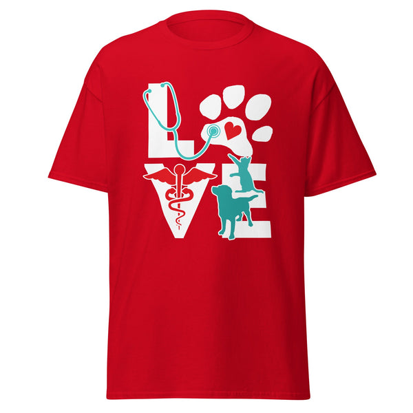 LOVE dog and Cat Unisex T-shirt-Unisex T-shirt | Gildan 5000-I love Veterinary