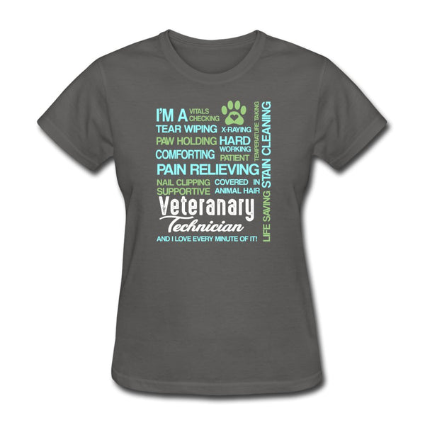 Love Every Minute of being a Vet Tech Women's T-Shirt-Women's T-Shirt | Fruit of the Loom L3930R-I love Veterinary