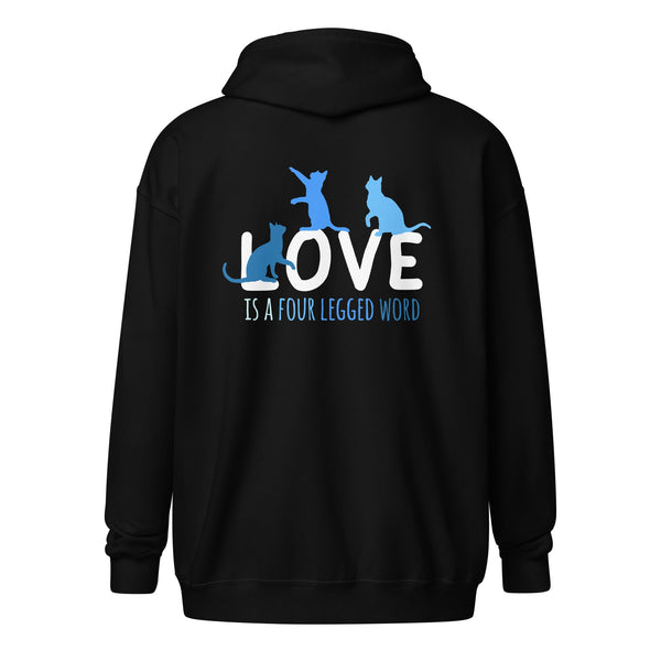 Love is a four legged word Gildan Heavy Blend Adult Zip Hoodie-Unisex Zip Hoodie | Gildan 18600-I love Veterinary
