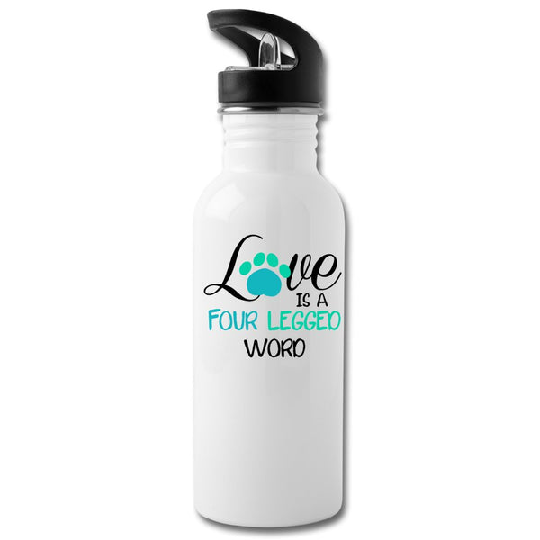 Love is four legged word 20oz Water Bottle-Water Bottle | BestSub BLH1-2-I love Veterinary