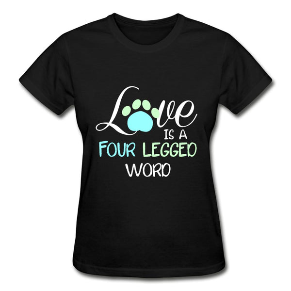 Love is four legged word Gildan Ultra Cotton Ladies T-Shirt-Ultra Cotton Ladies T-Shirt | Gildan G200L-I love Veterinary