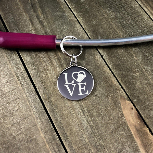 Love Stethoscope tag-Stethoscope tag-I love Veterinary