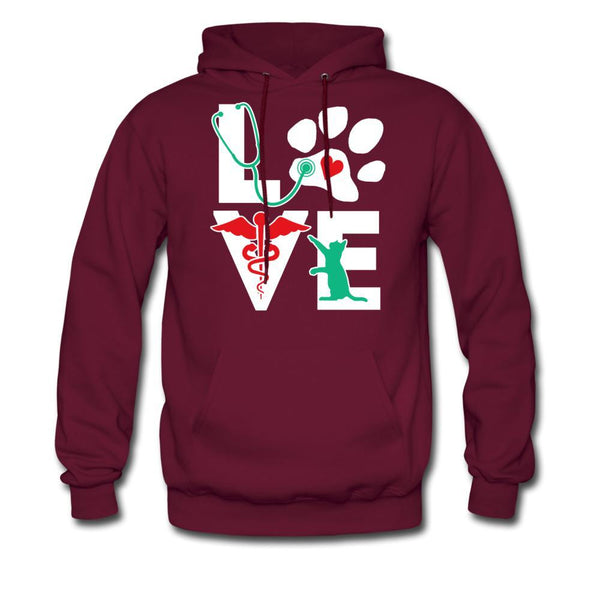 Love Veterinary Cat Unisex Hoodie-Men's Hoodie | Hanes P170-I love Veterinary