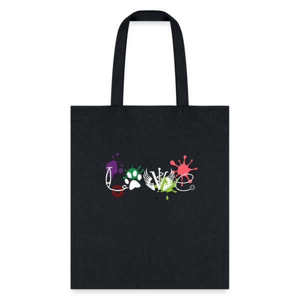 Love Veterinary Cotton Tote Bag-Tote Bag | Q-Tees Q800-I love Veterinary