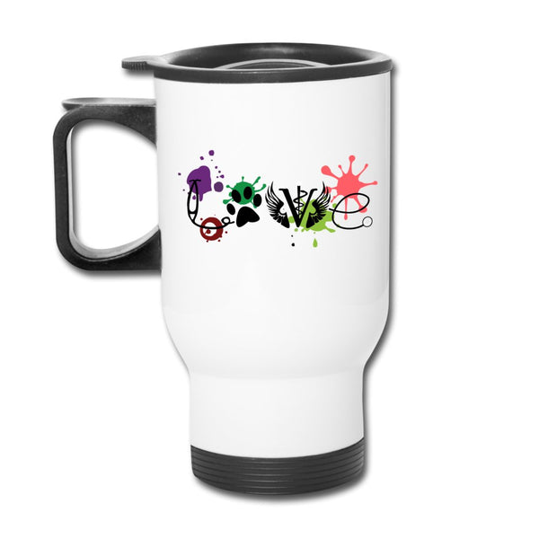 LOVE Veterinary Medicine 14oz Travel Mug-Travel Mug | BestSub B4QC2-I love Veterinary