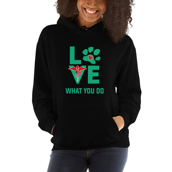 Love what you do Unisex Hoodie-Unisex Hoodie | Gildan 18500-I love Veterinary