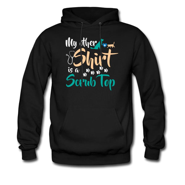 My other shirt is a scrub top Unisex Hoodie-Men's Hoodie | Hanes P170-I love Veterinary
