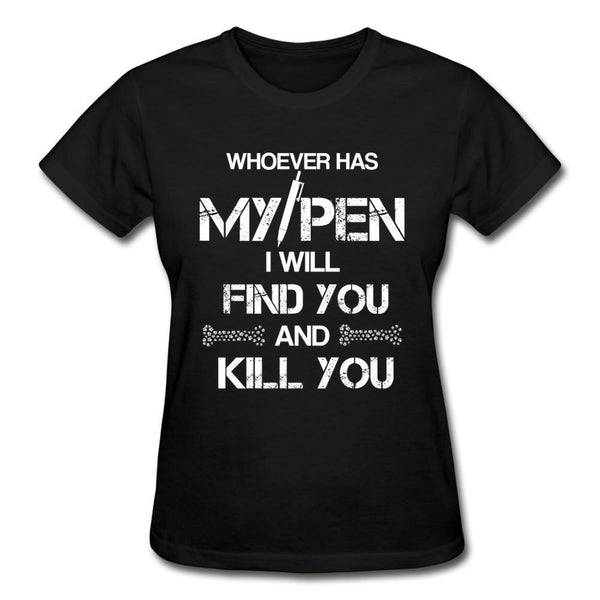 My Pen Gildan Ultra Cotton Ladies T-Shirt-Ultra Cotton Ladies T-Shirt | Gildan G200L-I love Veterinary