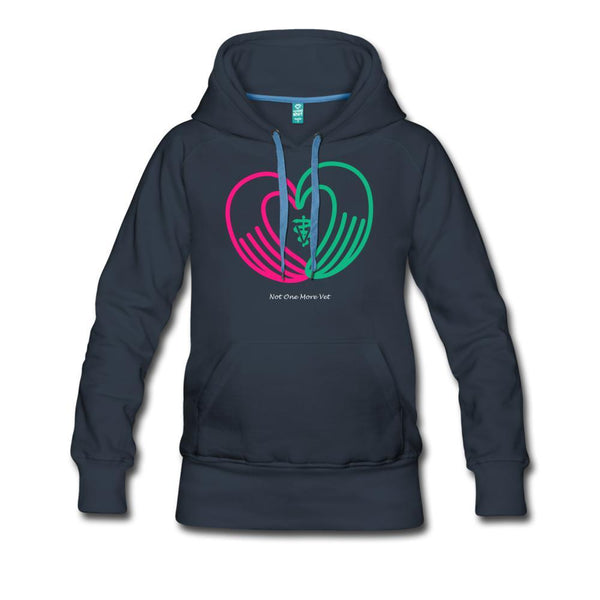 NOMV Heart made of hands Women’s Premium Hoodie-NOMV-I love Veterinary