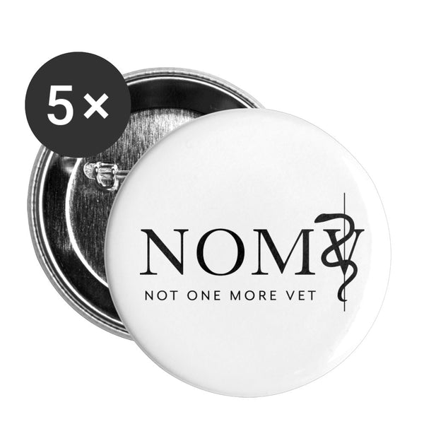 NOMV White Buttons large 2.2'' (5-pack)-NOMV-I love Veterinary