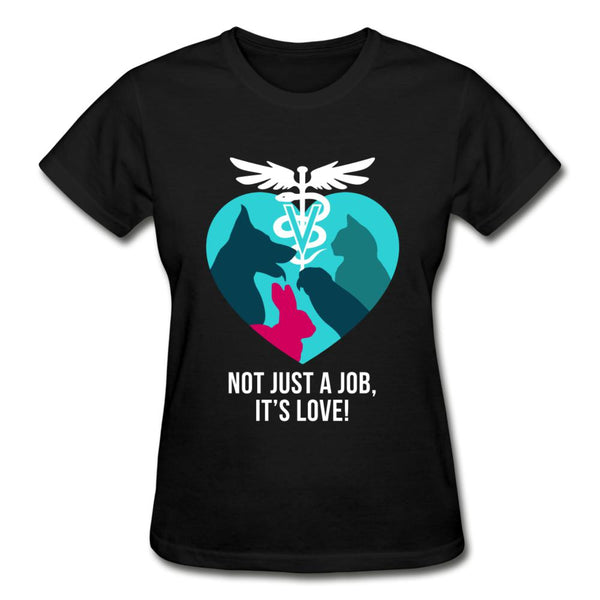 Not just a job, it's love Gildan Ultra Cotton Ladies T-Shirt-Ultra Cotton Ladies T-Shirt | Gildan G200L-I love Veterinary
