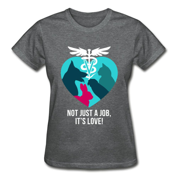 Not just a job, it's love Gildan Ultra Cotton Ladies T-Shirt-Ultra Cotton Ladies T-Shirt | Gildan G200L-I love Veterinary