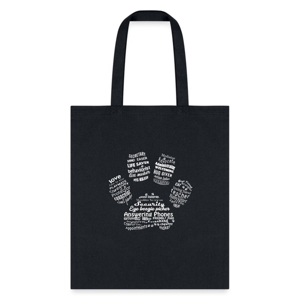 Paw print Tote Bag-Tote Bag | Q-Tees Q800-I love Veterinary