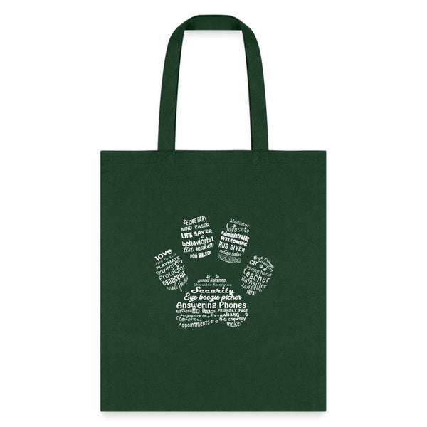 Paw print Tote Bag-Tote Bag | Q-Tees Q800-I love Veterinary