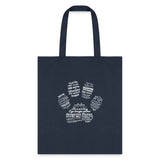 Paw print Tote Bag-Tote Bag | Q-Tees Q800-I love Veterinary