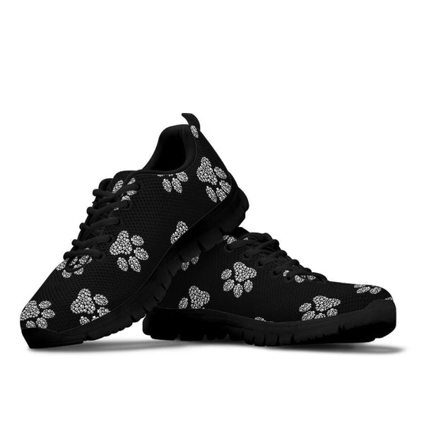 Pawprints Inception Pattern White - Women's Sneakers-Sneakers-I love Veterinary