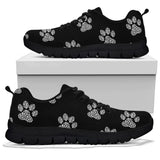 Pawprints Inception Pattern White - Women's Sneakers-Sneakers-I love Veterinary