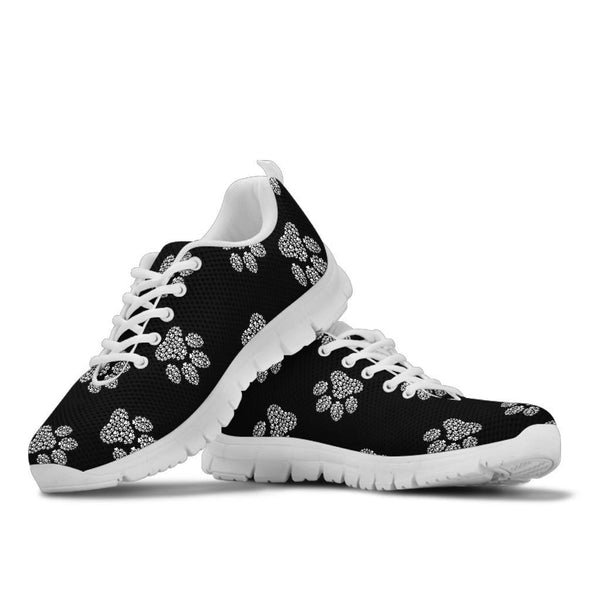 Pawprints Inception Pattern White - Women's Sneakers-Sneakers-I love Veterinary
