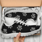 Pawprints Inception Pattern White - Women's Sneakers-Sneakers-I love Veterinary