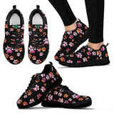 Pawprints Pattern Colorful - Women's Sneakers-Sneakers-I love Veterinary