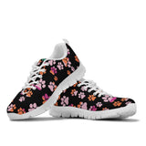Pawprints Pattern Colorful - Women's Sneakers-Sneakers-I love Veterinary
