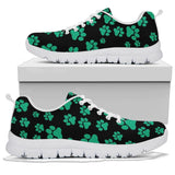 Pawprints Pattern Teal - Women's Sneakers-Sneakers-I love Veterinary