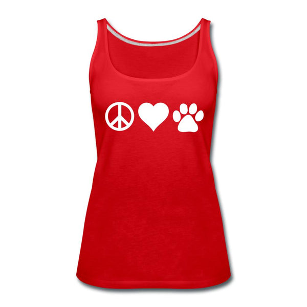 Peace, love, paws Women's Tank Top-Women’s Premium Tank Top | Spreadshirt 917-I love Veterinary