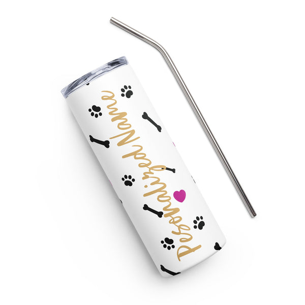 Personalized Stainless steel tumbler-Stainless Steel Tumbler-I love Veterinary