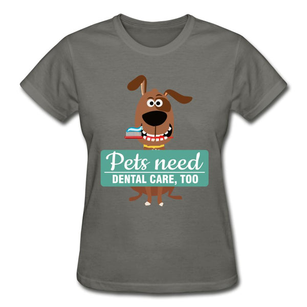 Pet Dental Health Gildan Ultra Cotton Ladies T-Shirt-Ultra Cotton Ladies T-Shirt | Gildan G200L-I love Veterinary