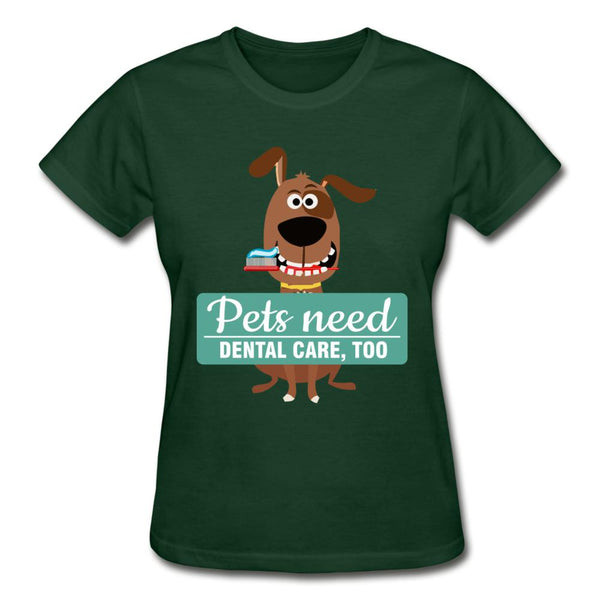 Pet Dental Health Gildan Ultra Cotton Ladies T-Shirt-Ultra Cotton Ladies T-Shirt | Gildan G200L-I love Veterinary