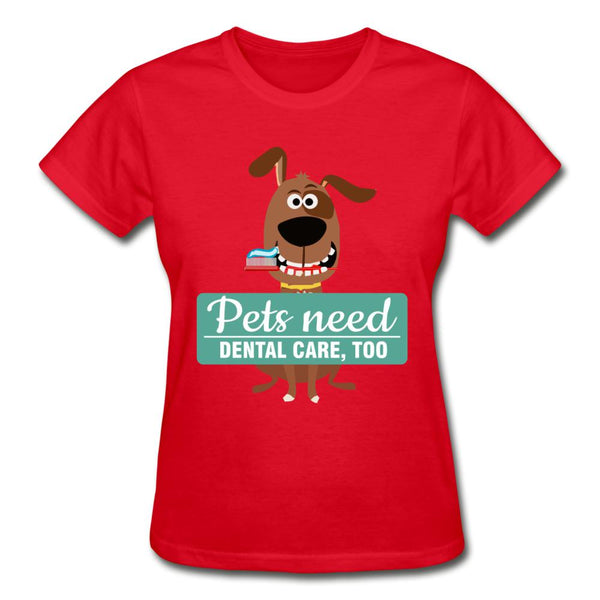 Pet Dental Health Gildan Ultra Cotton Ladies T-Shirt-Ultra Cotton Ladies T-Shirt | Gildan G200L-I love Veterinary