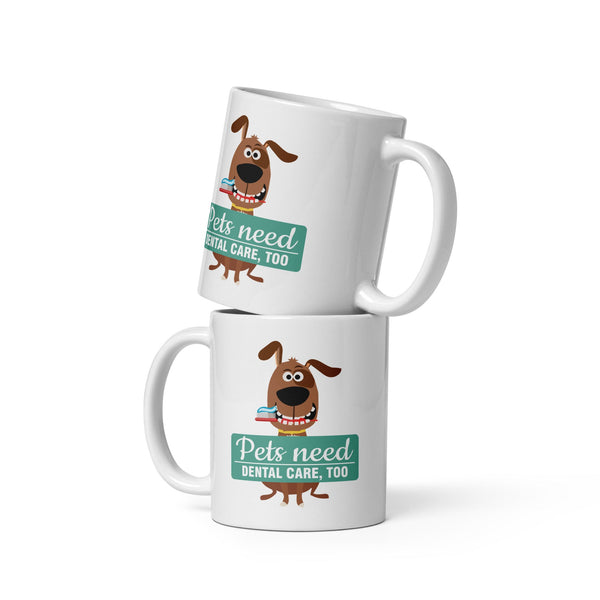 Pet Dental Health White glossy mug-White Glossy Mug-I love Veterinary