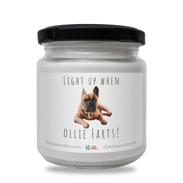 Pet Farts Personalized with Photo and Text - Scented Soy Candle-Candles-I love Veterinary