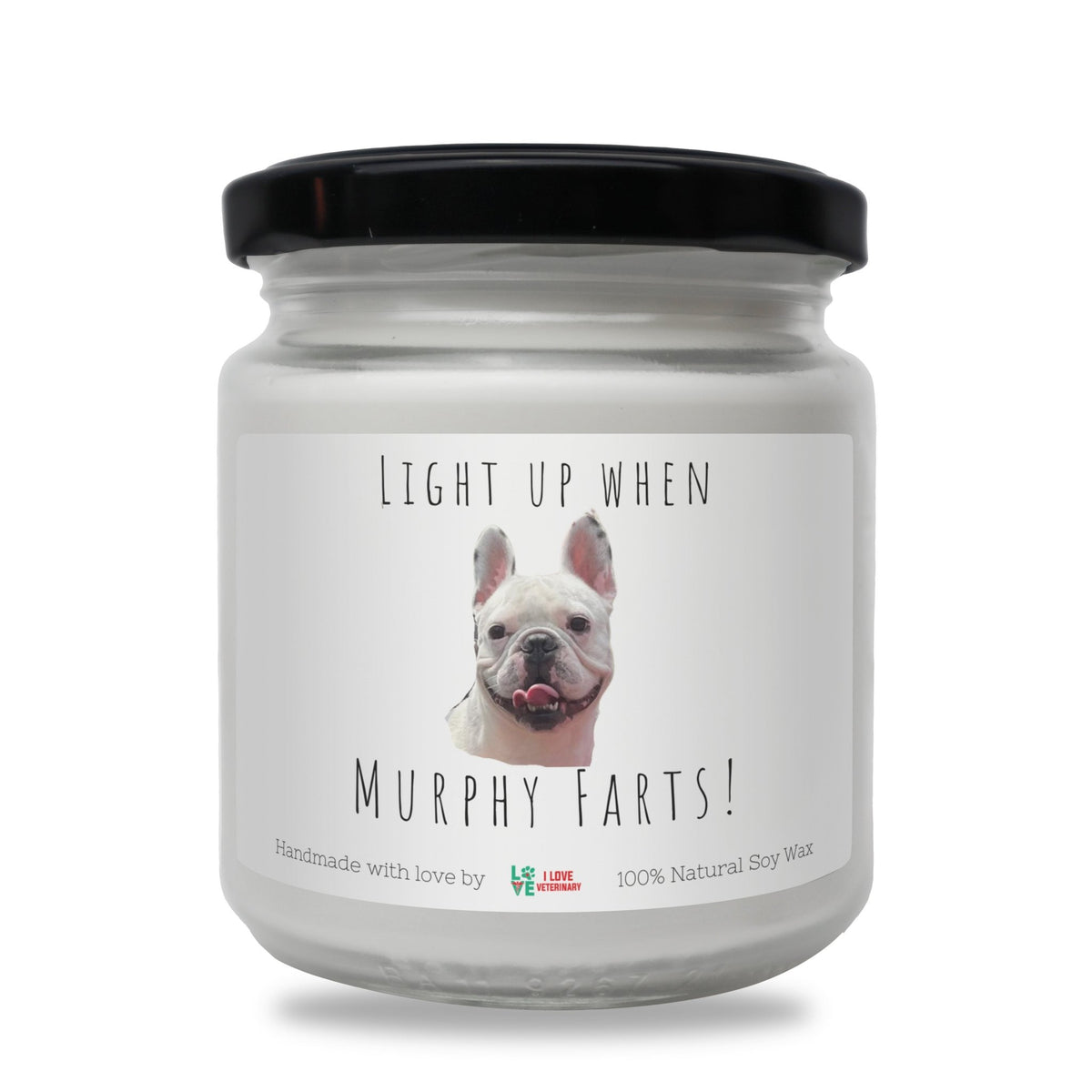 Pet Farts Personalized with Photo and Text - Scented Soy Candle-Candles-I love Veterinary