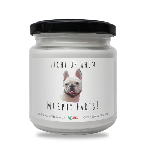 Pet Farts Personalized with Photo and Text - Scented Soy Candle-Candles-I love Veterinary