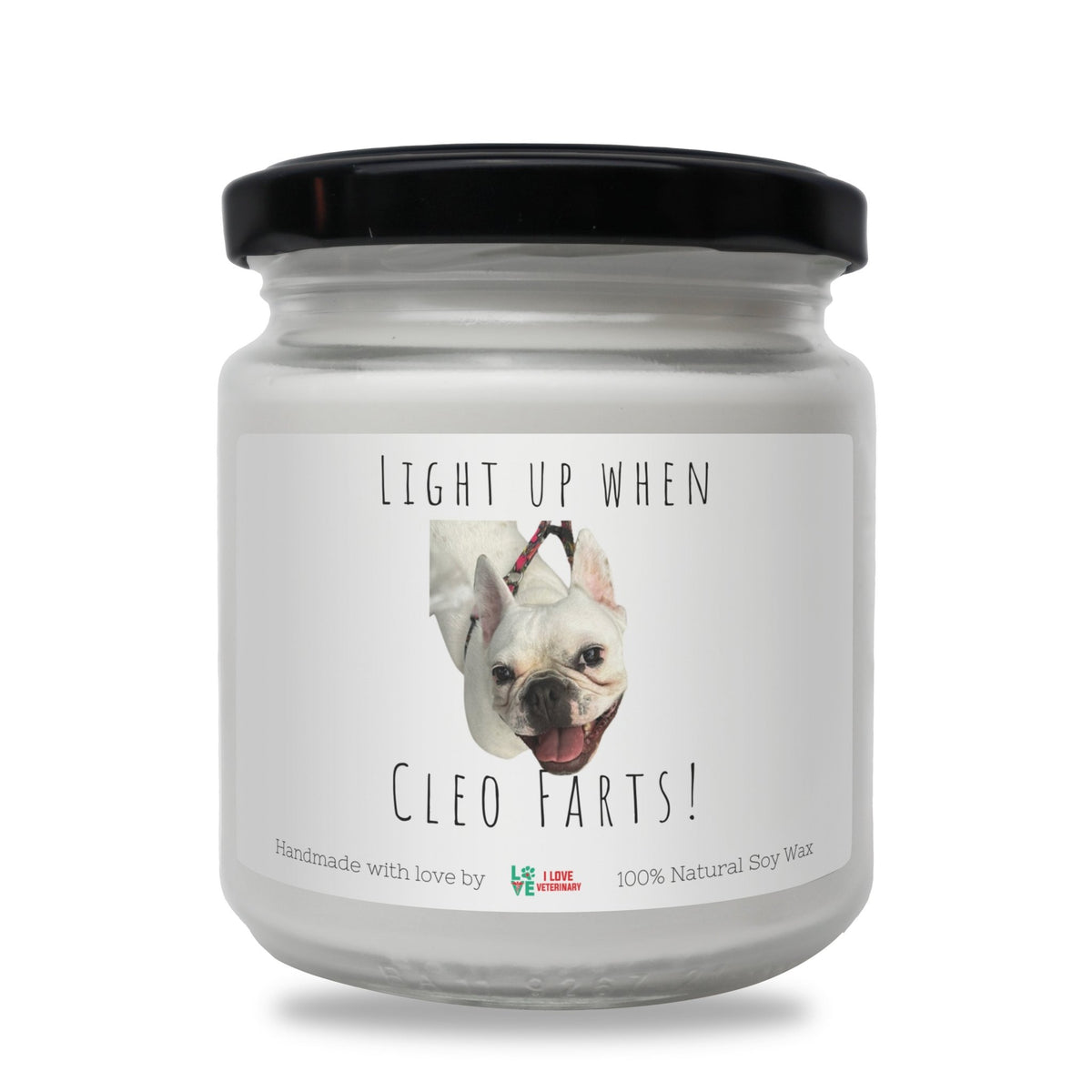 Pet Farts Personalized with Photo and Text - Scented Soy Candle-Candles-I love Veterinary