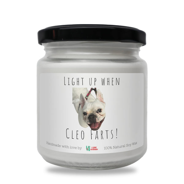 Pet Farts Personalized with Photo and Text - Scented Soy Candle-Candles-I love Veterinary
