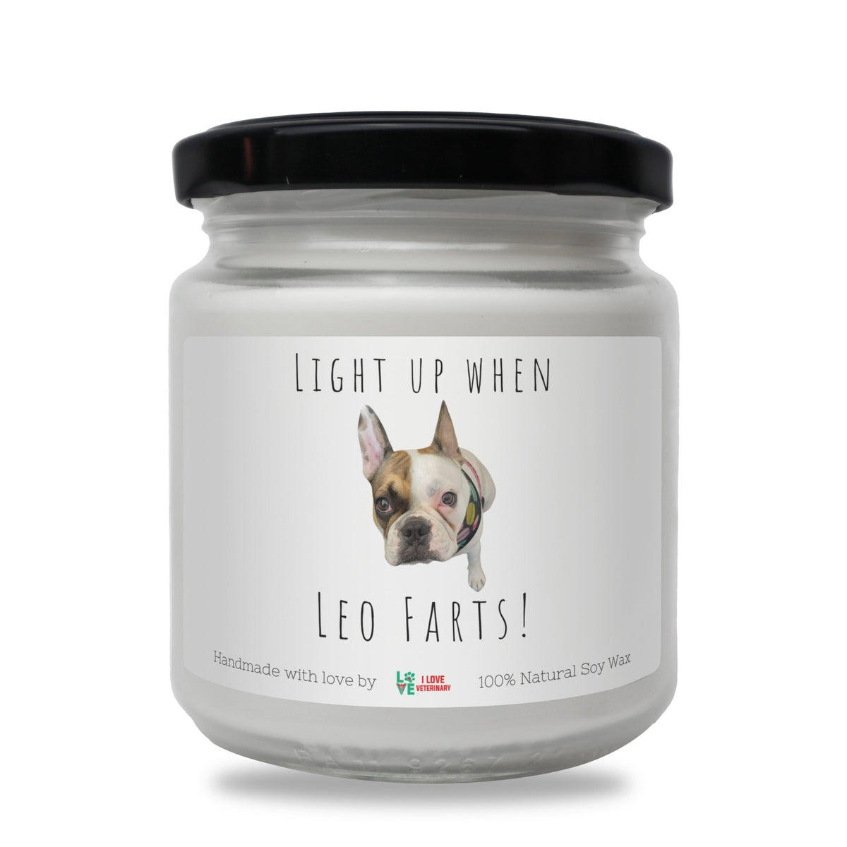 Pet Farts Personalized with Photo and Text - Scented Soy Candle-Candles-I love Veterinary
