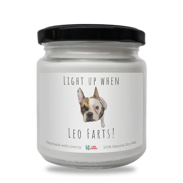 Pet Farts Personalized with Photo and Text - Scented Soy Candle-Candles-I love Veterinary