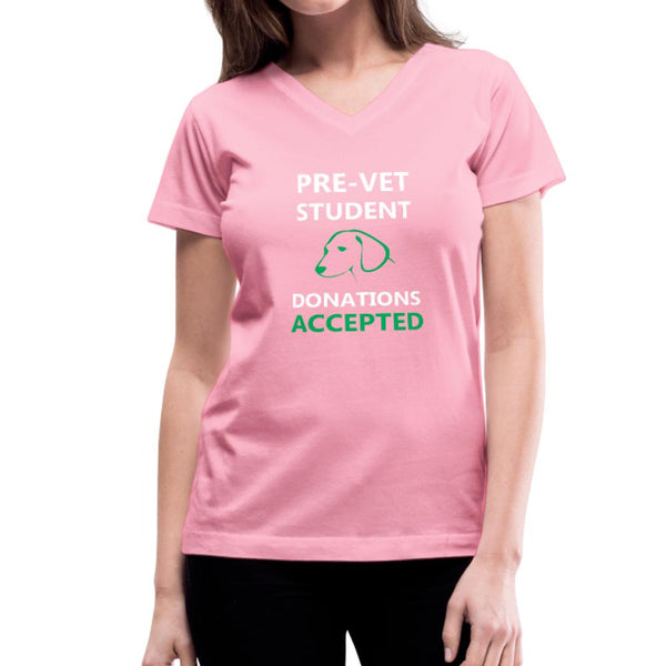 Pre- Vet Student Women's V-Neck T-Shirt-Women's V-Neck T-Shirt | Fruit of the Loom L39VR-I love Veterinary