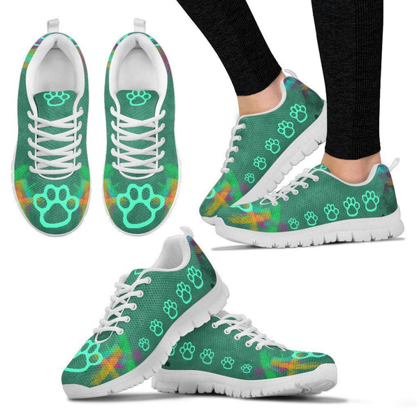 Rainbow Paw Prints Sneakers-Sneakers-I love Veterinary
