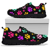 Rainbow Paw Prints - Women's Sneakers-Sneakers-I love Veterinary