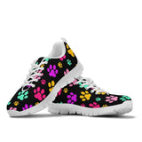 Rainbow Paw Prints - Women's Sneakers-Sneakers-I love Veterinary
