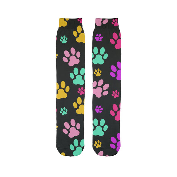 Rainbow pawprints Sublimation Tube Sock-Sublimation Sock-I love Veterinary