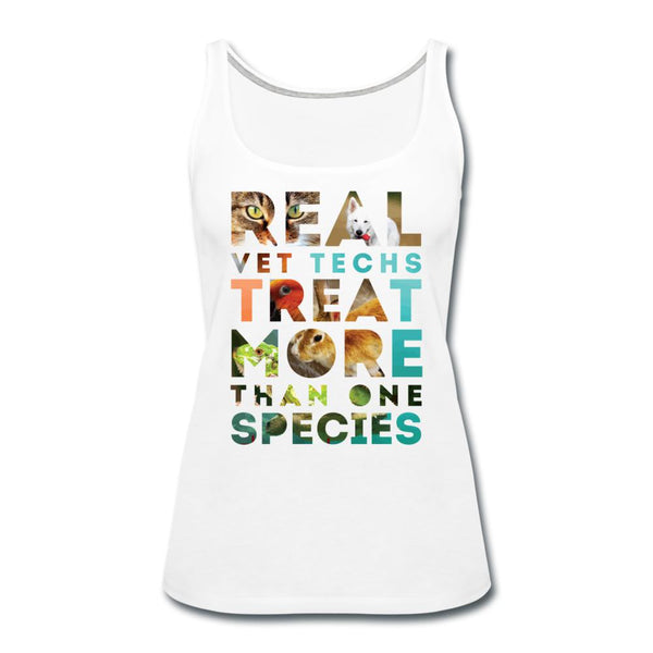 Real vet techs treat more than one species Women's Tank Top-Women’s Premium Tank Top | Spreadshirt 917-I love Veterinary