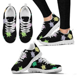 Sea Turtles - Black Women's Sneakers-Sneakers-I love Veterinary
