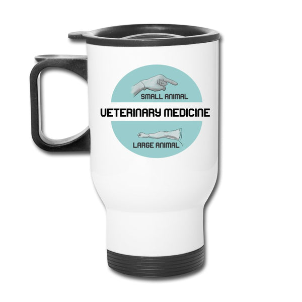 Small & Big animal Veterinary Medicine Joke 14oz Travel Mug-Travel Mug | BestSub B4QC2-I love Veterinary